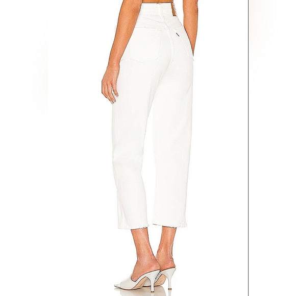 Levis Ribcage Straight Ankle Jeans White Size 27 - Picture 8 of 9